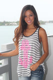 Anchor Neon Top With Back Bow