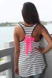 Anchor Neon Top With Back Bow