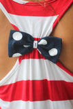 American Flag Tank Top With Back Bow