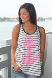 Anchor Neon Top With Back Bow