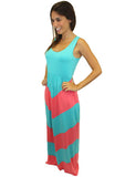 aqua and pink chevron dress 5