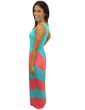 aqua and pink chevron dress 6