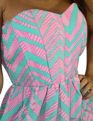 aqua and pink dress 5