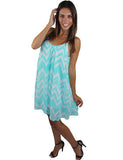 Aqua and white cute dress - front view