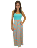 aqua chevron dress 1