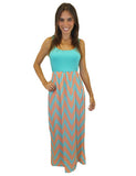 aqua chevron dress 2