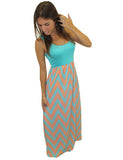 aqua chevron dress 3