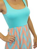 aqua chevron dress 4
