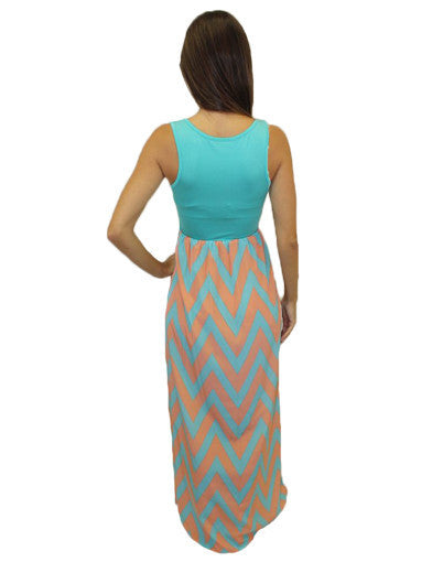 aqua chevron dress 6