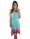 aqua high low dress 1