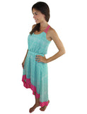 aqua high low dress 4