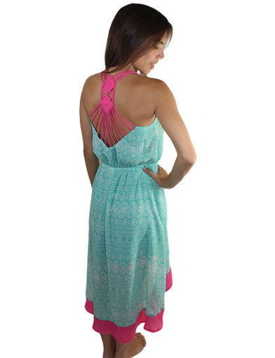aqua high low dress 8