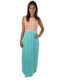 Aqua semi formal dress - main image