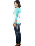 Asymmetrical min and white top - side view