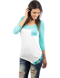 Asymmetrical mint top - main image