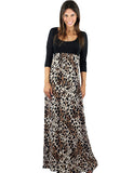Black animal print dress - main image