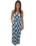 Chevron dress with pockets
