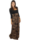 Maxi dress with 3/4 sleeves - front view