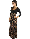 Maxi dress with animal print - side view