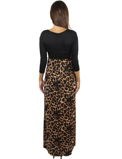 Maxi dress with scoop neck - back view