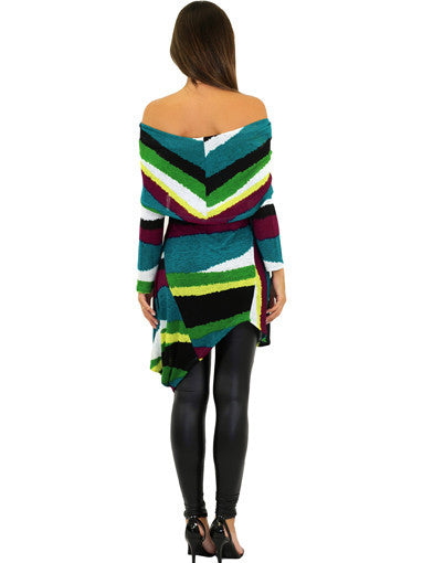 Multi color long sleeve top - back view