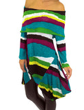 Multi color scoop neck top - zoomed view