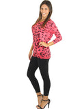 Pink long sleeve top - side view