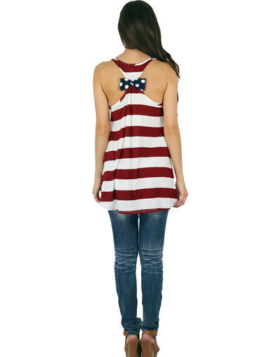 striped american flag top