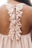 Almond Top With Ruffle Back